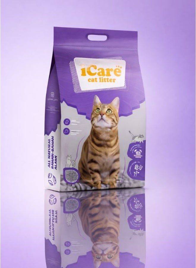 iCare Bentonite Cat Litter - Lavender Flavour - 5L - Image 1